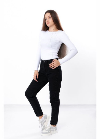 Черная зимняя джинсы женские (зима) (p-15706) Носи своє