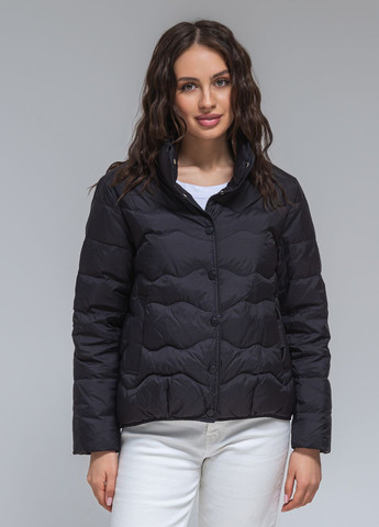 Черная демисезонная ультралегкая пуховая куртка -wear модель 82403 Viva