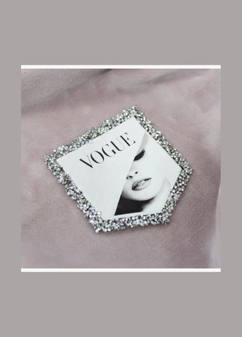 Нашивка с акриловыми камнями "Vogue" карман черно белого цвета с серебряными камнями (4878) No Brand (335811476)