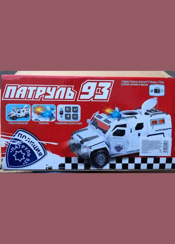 Машина «Патруль 93», музична(рос.), світло-музичні ефекти, на батарейках, у кор-ці,ZYA-A 0947 No Brand (301649004)