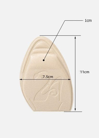 Стелька-невидимка на на переднюю часть стопы для уменьшения размера обуви с острым носком черные No Brand (314808515)