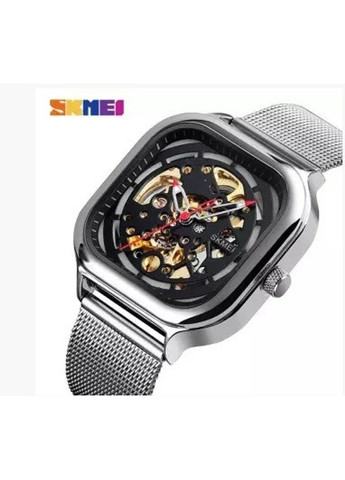 Мужские механические часы 9184 скелетон (Серебристые) Skmei (313653749)