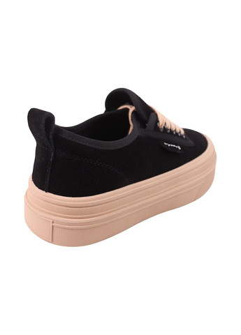 Чорні кеди жіночі чорні натуральна замша Gifanni 344-25DTS