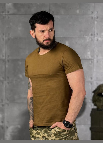 Тактична чоловіча бавовняна футболка койот No Brand (322444206)