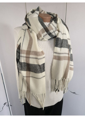 Шарф-палантин жіночий в клітинку з кистями осінь-зима 178х67 см No Brand (367197090)