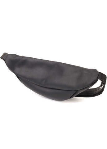 Сумка бананка чоловіча чорна вінтажна шкіряна 34×14×7 см 23138 Shvigel (362417676)