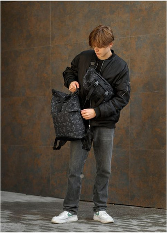 Сумка на пояс мужская из экокожи спортивная через плечо маленькая Черный 34899 Sambag (334673939)