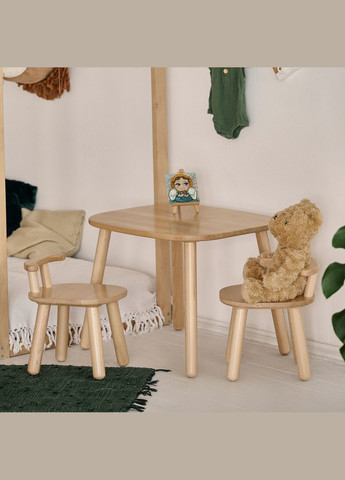 Детский столик и два стульчика из бука для детей 4-7 лет Tatoy (292564931)