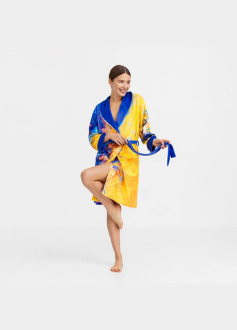 Халат жіночий з плюшевого велюру ексклюзивний Ukrainian heart 18307 L-XL FlexDress (336766985)