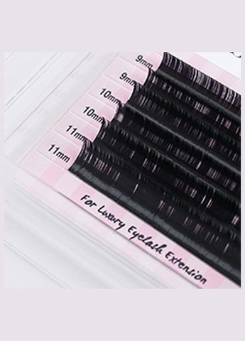 Вії для нарощування mini вигин D-0.07 мікс 9-11 чорні Lash Secret (314932864)
