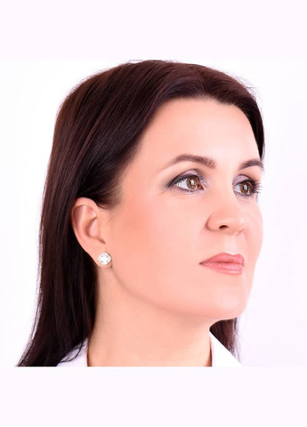 Срібні сережки Конюшина з перламутром (40082.2) IRIJ (331017222)