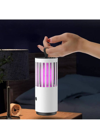 Портативная москитная лампа ловушка с электрическим током от комаров MQ уничтожитель насекомых мух мошек москитов White No Brand (360531891)