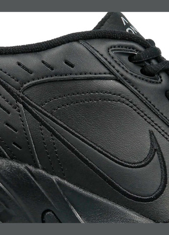 Черные всесезонные мужские кроссовки air monarch iv 415445-001 весна-осень кожа текстиль черные Nike