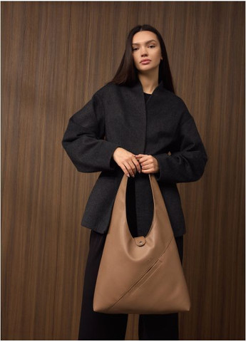 Жіноча сумка Хобо зі з'ємним гаманцем з екошкіри Бежева (3891035840) Sambag (368833606)