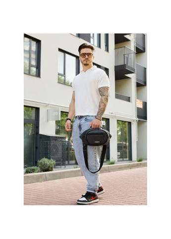 Сумка через плече бананка Flex чорна Sambag (330104161)