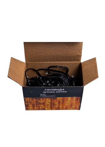 Новорічна гірлянда штора 3х2 м 144 LED жовта для декору вікон світлодіодна гірлянда для свята Garlando (370432560)