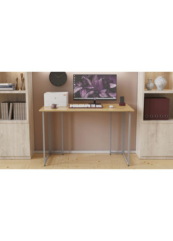 Комп'ютерний стіл Ханна 75x140x60 сірий ДСП Дуб Артізан 16мм (FRD-106226) Ferrum-decor (353501267)