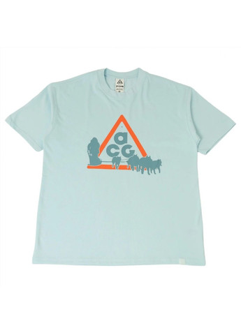 Блакитна футболка чоловіча acg dri-fit tee light blue Nike
