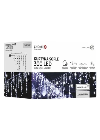 Гирлянда электрическая медный провод 12 м 300 LED холодный белый Chomik (399268476)