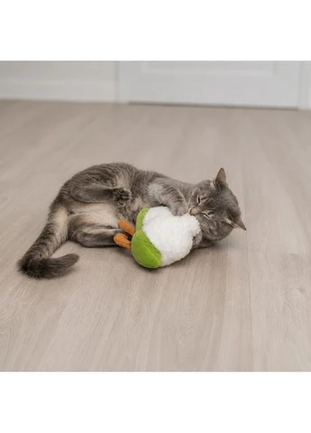 Игрушка для кошек Цветная капуста XXL плюш с кошачьей мятой кремовый/зеленый 18 см Trixie (394244438)