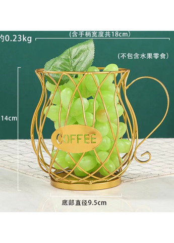 Блюдо LACY MUG GOLD для фруктов/18x14x9.5 см (B090059) Viva (365274567)