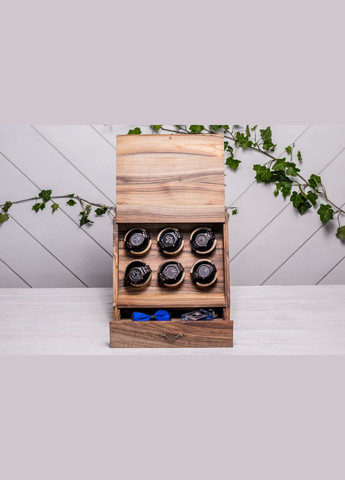 Підставка для годинників «Elite» з дерев'яною кришкою Органайзер для годинників EcoWalnut (295266120)