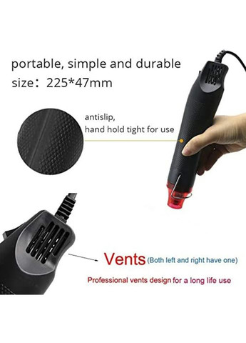 Термофен і термоусадкові трубки 328 шт No Brand (302243089)