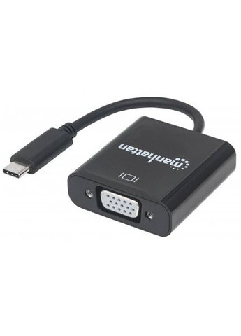 Перехідник USB 3.1 Type-C --> VGA (F), Manhattan чорний INTRACOM (314775412)