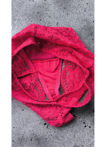 Трусики стринги с высокой посадкой (кружево+атлас+сеточка) No Brand (371687722)