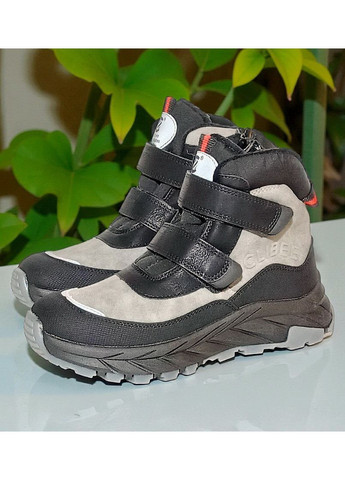 Зимові черевики на овчині для хлопчика, дутики на липучках для хлопчика, зимові хайтопи для хлопця Клібі Clibee (367078842)