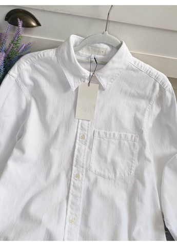 Джинсова сорочка з кишенею Zara (354816920)