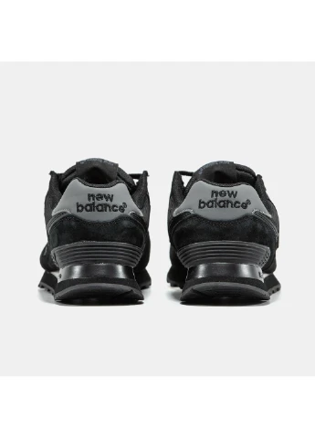 Черные демисезонные кроссовки мужские new balance 574 black | нью беланс 574 черные No Brand