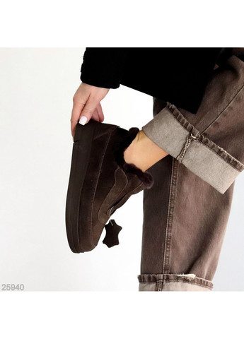 Зимние зимние ботинки No Brand из натуральной замши