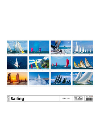 Календар HELMA 2026 31,5 x 45 см Sailing Helma 365 (361855118)