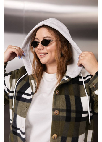 Оливковковая (хаки) рубашка в клетку Vione с длинным рукавом