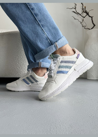 Белые демисезонные кроссовки мужские и женские adidas zx 500 rm white | адидас zx 500 белые No Brand