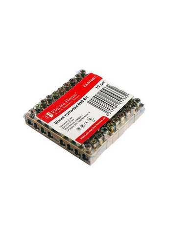 Шина нулевая 6х9 мм² 8 /1, 1 отверстие Electro House (346087410)