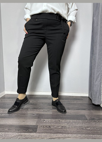 Женские классические брюки прямые черные зауженные к низу MKJL1095-1 Modna KAZKA (277159875)