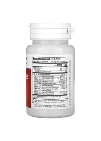 Пищеварительные ферменты ProtoZymes 90 жев таб Protocol for Life Balance (357342782)