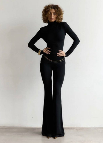 Изысканные приталенные брюки клеш высокой посадки Allthings (369670165)