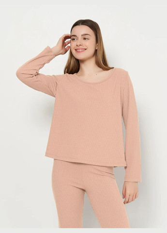 Пудрова всесезон жіноча піжама лонгслів + легінси Роза