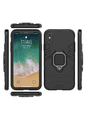 Чехол бампер Ring Armor для Apple iPhone X / iPhone Xs - Black Primolux (297057020)