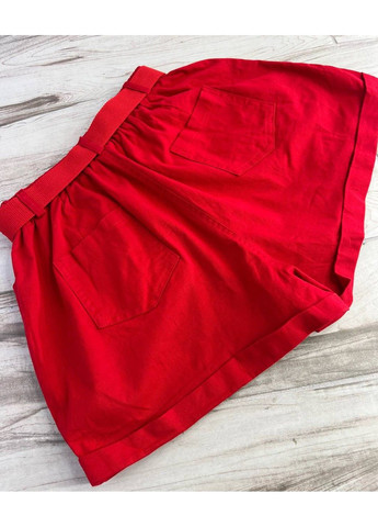 Шорти жіночі A-N 5701 мом на резинке з ременем короткі червоні No Brand (329999639)