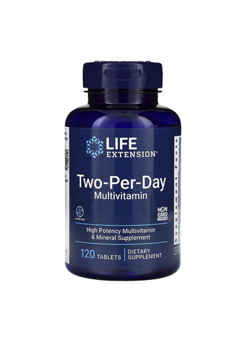 Комплекс витаминов Two-Per-Day Multivitamin - 120 tabs Life Extension (285736255)