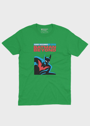Зеленая демисезонная футболка для мальчика с принтом супергероя - бэтмен (ts001-1-keg-006-003-017-b) Modno