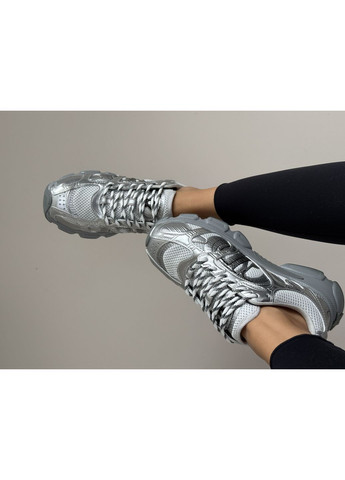 Кросівки жіночі Dior Chrono Silver | Діор Хроно срібні No Brand срібні демісезони (366742232)