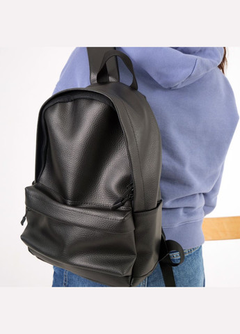 Жіночий рюкзак міський універсальний спортивний для подорожей City mini Black в екошкірі ToBeYou citymini (284725572)