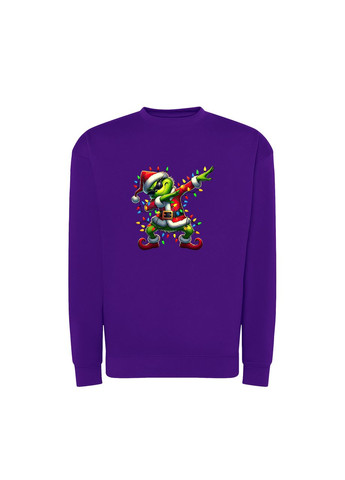 Фіолетовий новорічний світшот з принтом "грінч на вайбі". the grinch (10114802913) ТiШОТКА (368570835)