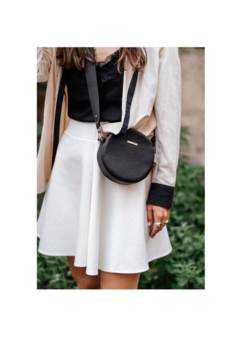 Круглая сумка женская кожаная через плечо Tablet Черный BlankNote (302008708)