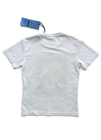 Белая демисезонная футболка для мальчика stg235 белая с черепом 24 (98см) Street Gang